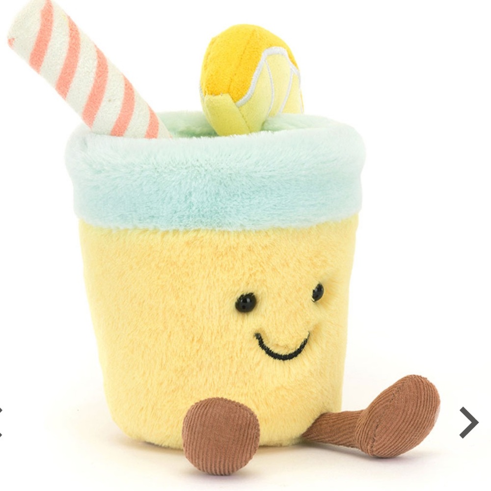Jellycat Amuseables Lemon Plush with Straw